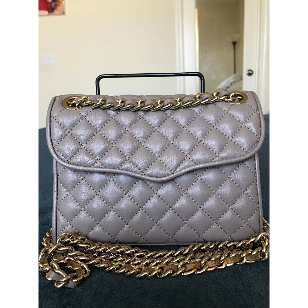 Rebecca Minkoff quilted mini affair flap crossbody bag in mauve
